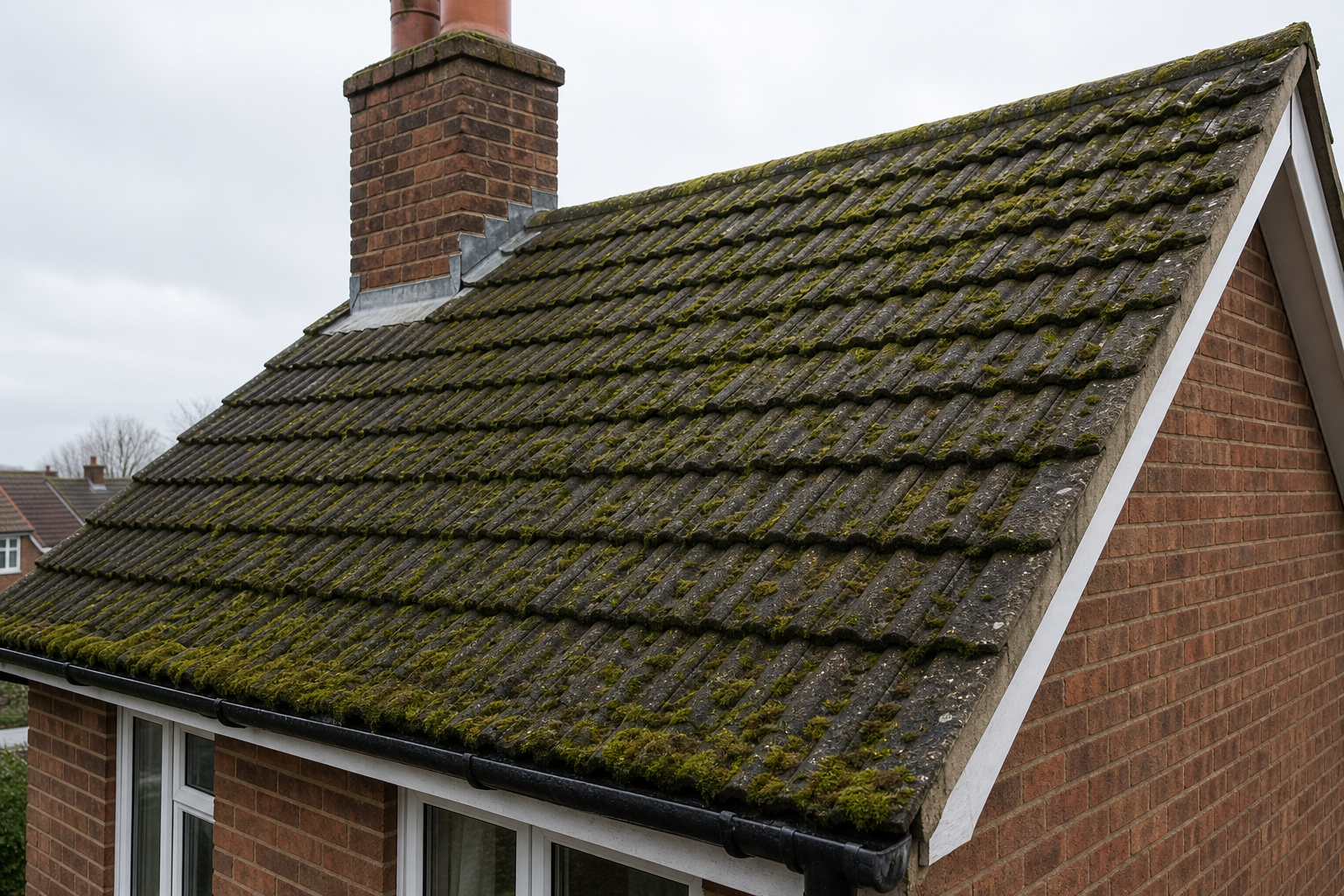 Roof cleaning before