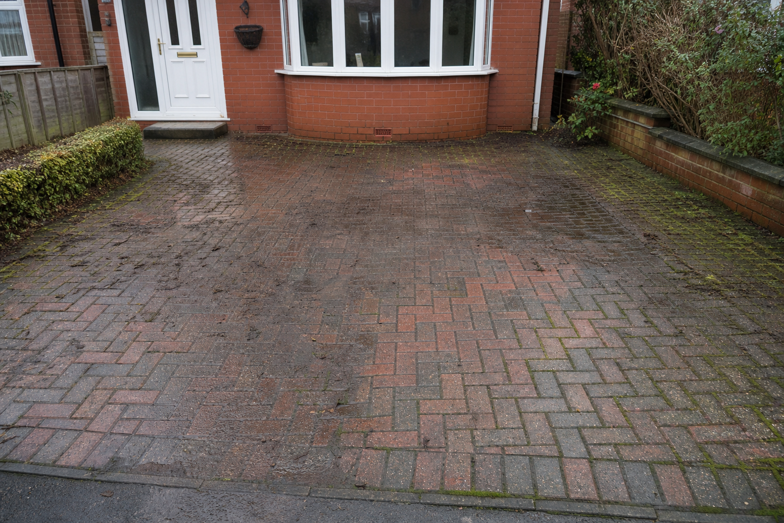 Driveway cleaning before